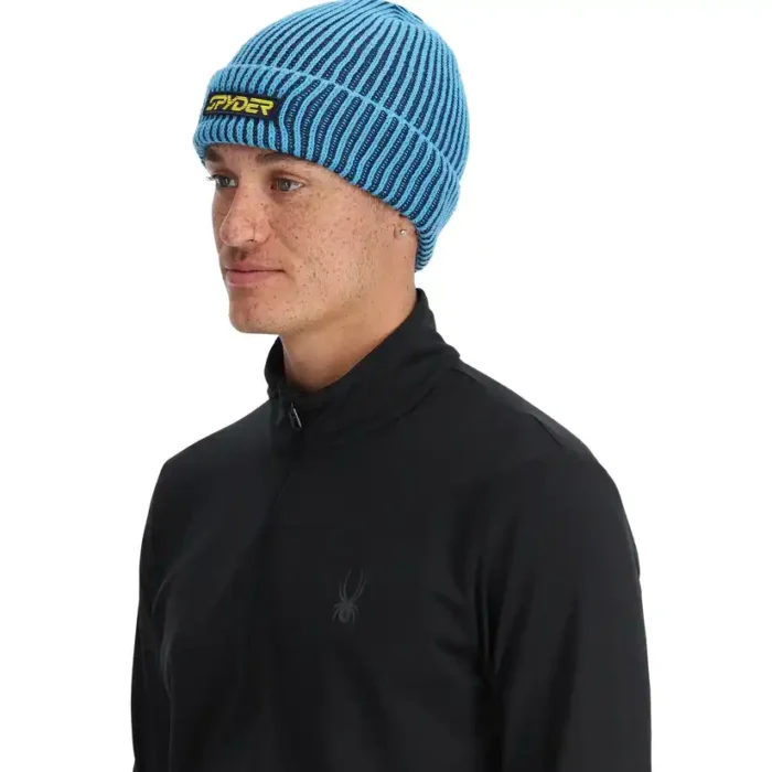 Spyder Mens Groomers Beanie Aether Blue (1)