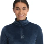 Spyder Shimmer Bug Half Zip Sweatshirt True Navy (4)