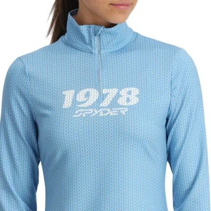 Spyder Vivid Half Zip Sweatshirt Blue Drift (4)