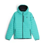 Spyder Zenith Hooded Coat Teal Green (1)