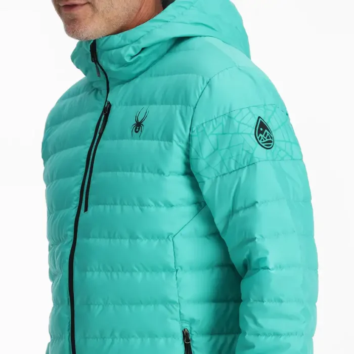 Spyder Zenith Hooded Coat Teal Green (2)